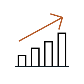 Graph going up icon