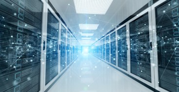 Data centers with graphic overlay